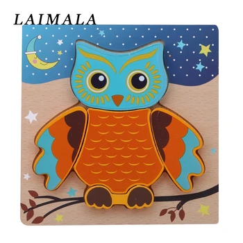 

Wooden Puzzle Jigsaw Wooden Toys For Children Cute Cartoon Animal Puzzles Intelligence Kids Montessori Educational Learning Toy