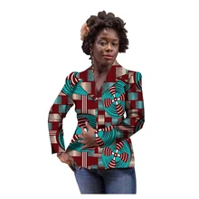 African Print Women Suit Jacket Africa Festive Ladies Long Sleeve Blazers Jacket For Party Cutomize Africa Clothing
