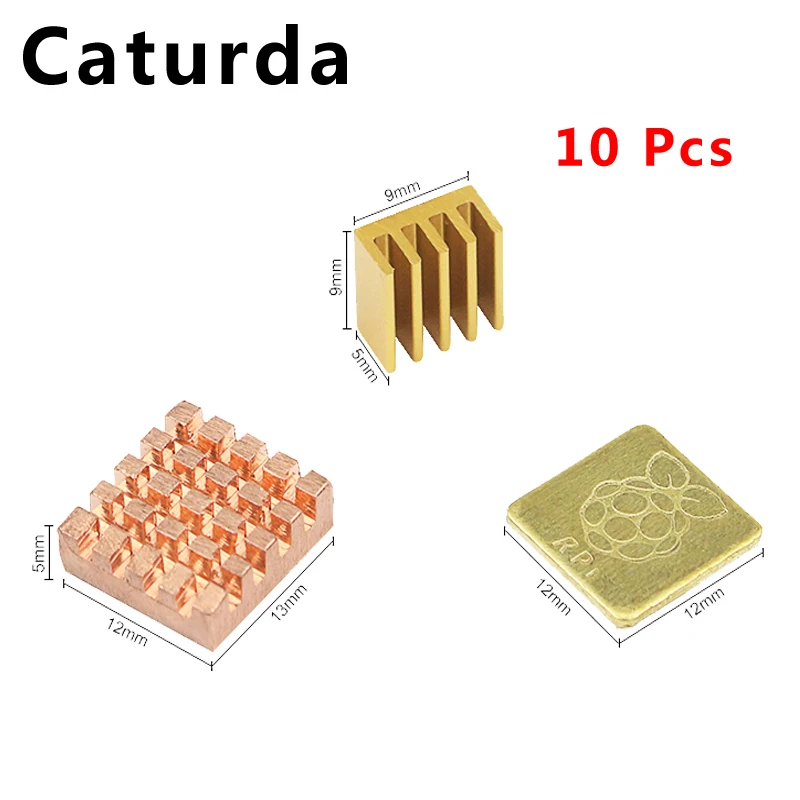 10 шт. Raspberry Pi 3 радиатор Купер алюминиевый Охлаждающая подставка для Model B + Plus Pi3 2B