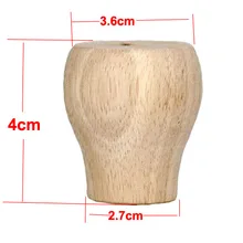 8 шт./лот, высота: 40 мм, резиновый стол из цельного дерева, коврик для ног, ножки для мебели