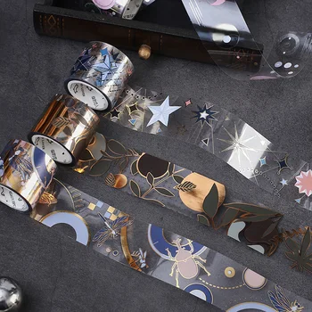 

Gold Stamping PET Masking Tape 1 Roll/pc 30mmx5m Decorative Washi Tape DIY Planner Diary Album Stickers Tapes Stationery