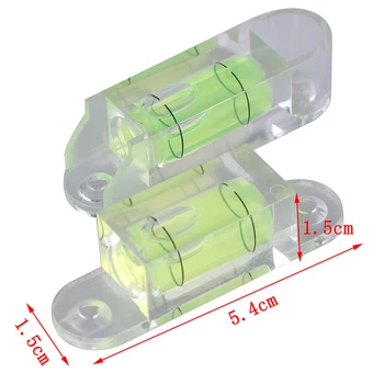 

1PCS New Acrylic Spirit Square Level Bubble Mini Spirit Level Bubble with Ears