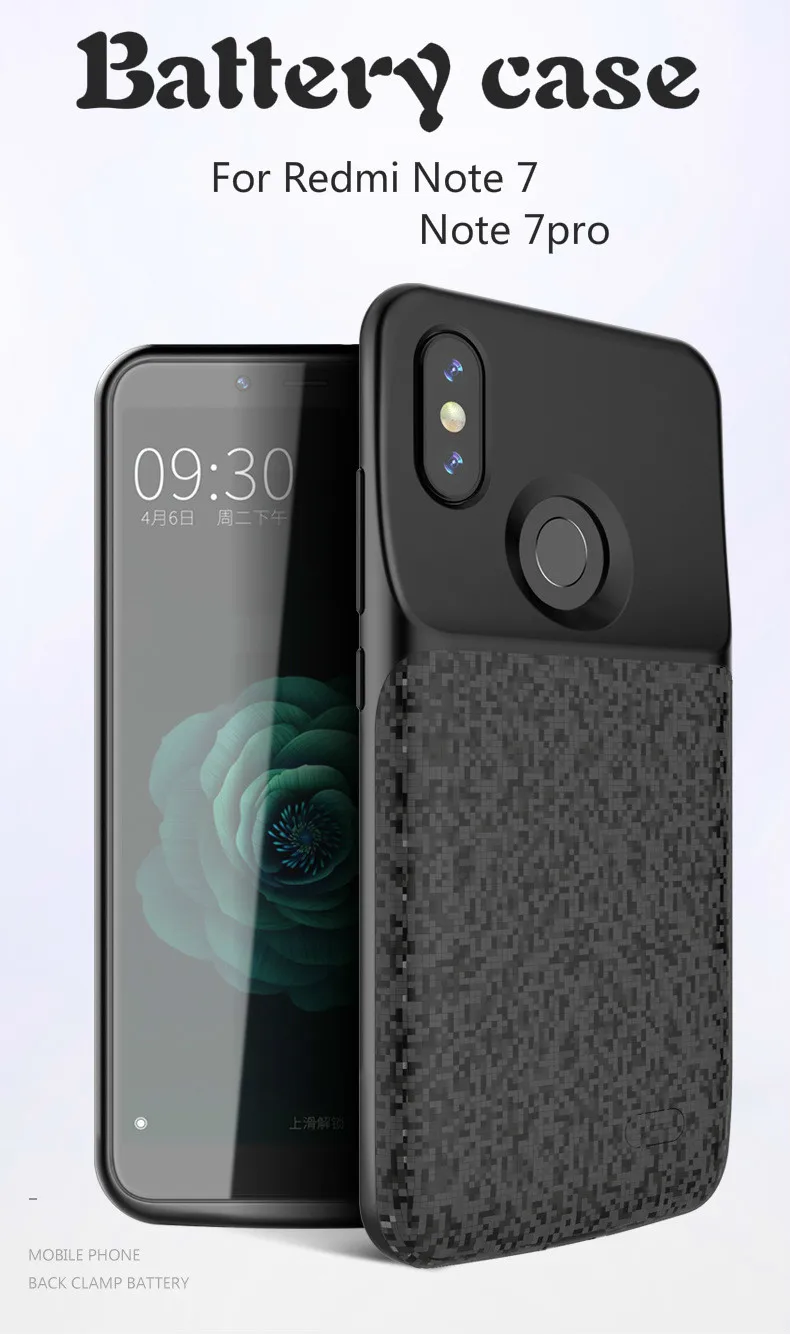 

4700mah Back Clip Battery Phone Charger case For Redmi Note 7pro 7 Power Supply Battery Shell Bank Power Cases For Redmi Note7