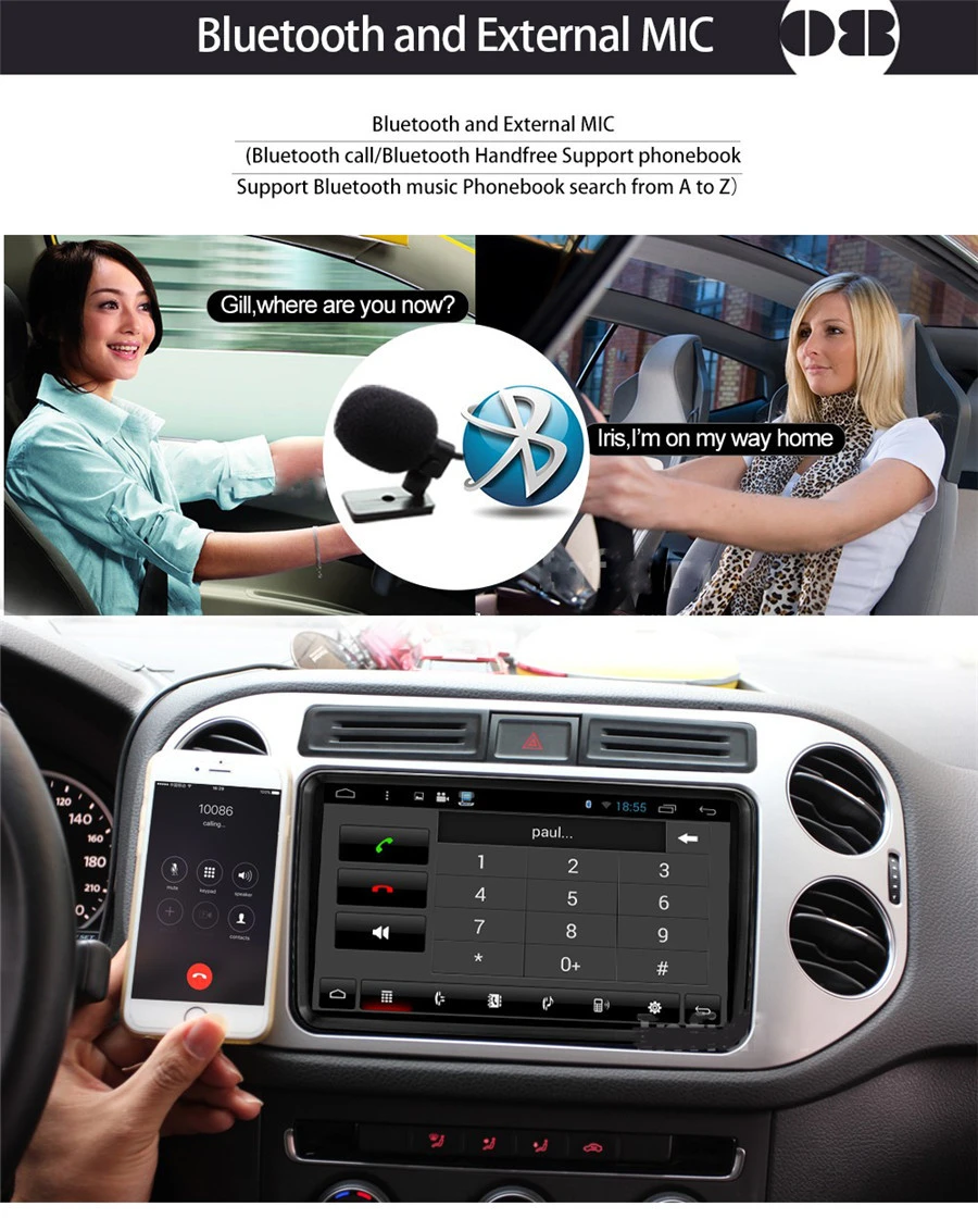 Cheap 9"Auto radio Android 8.1 Touch Screen GPS Navigation Car Stereo for VW Golf Polo Skoda(See the details page for specific model) 17