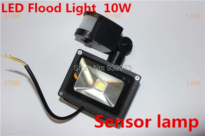 

LED sensor light 10W led flood light new type 85~265V black shell PIR Motion sensor Induction Sense lamp