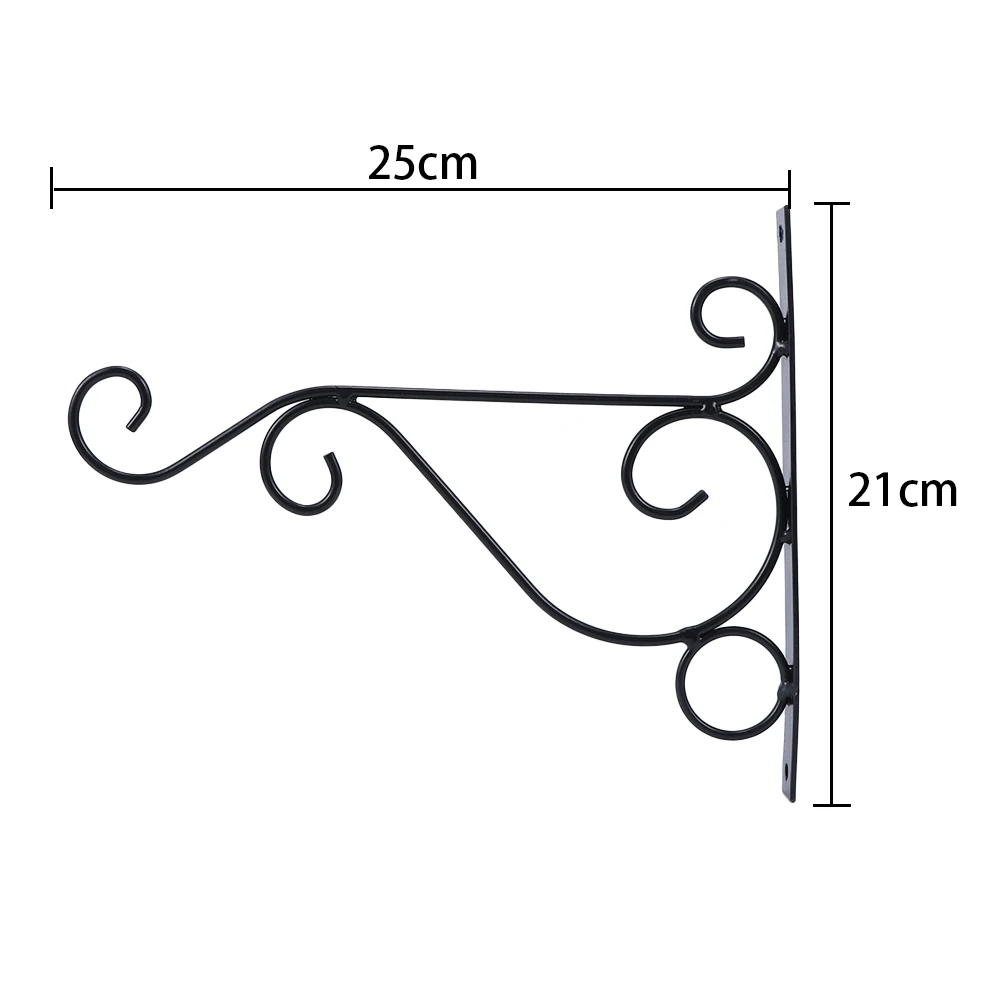 Европейский стиль настенный висячий цветочный горшок кронштейн Железный цветок стенд балкон украшение дома железные растения крючки для горшков
