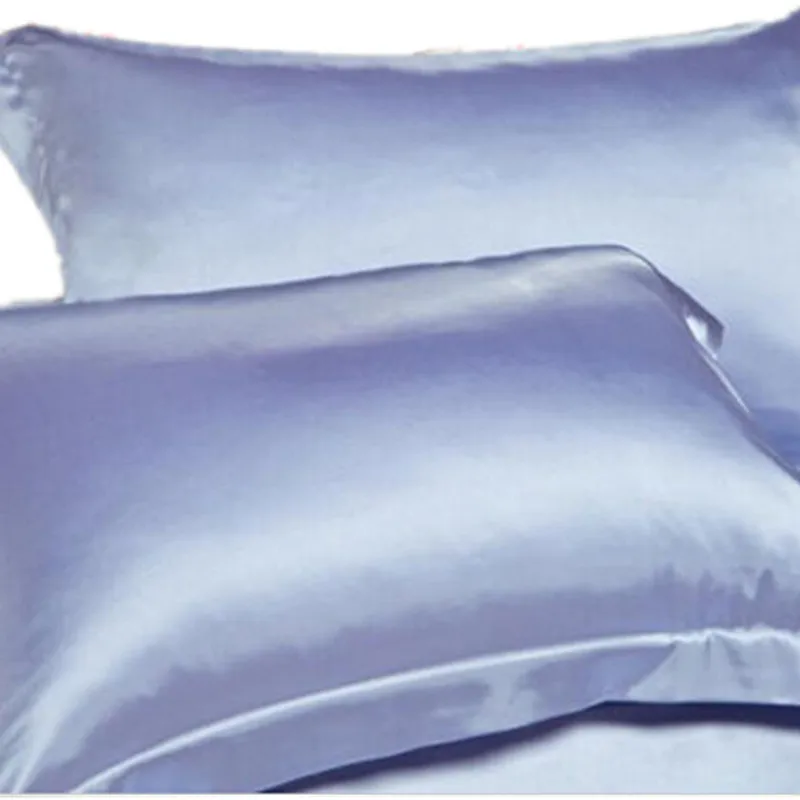 Summer New Silk Satin Soft Pillow Cases Standard Comfort Solid