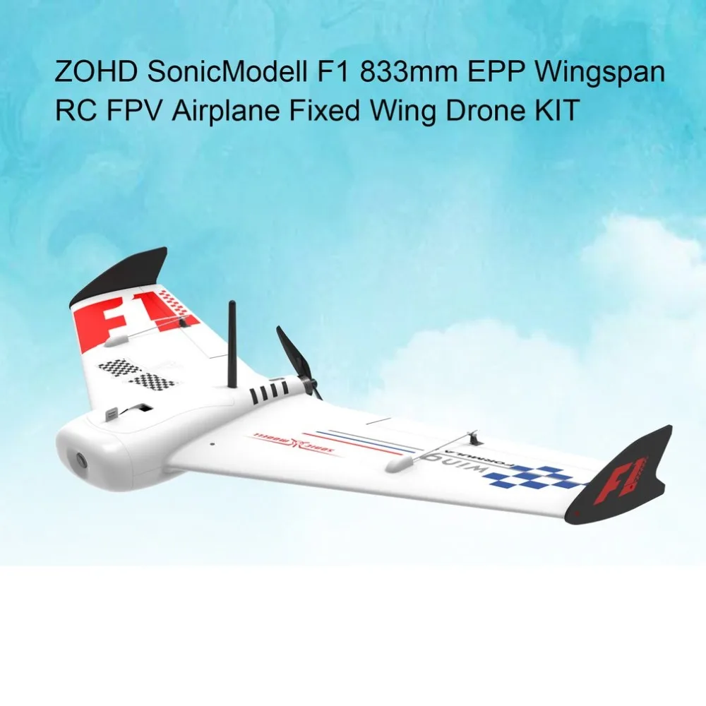 

ZOHD SonicModell F1 833mm EPP Wingspan RC FPV Airplane Fixed Wing Glider Drone Plane Model with 190km/h High Speed KIT Version