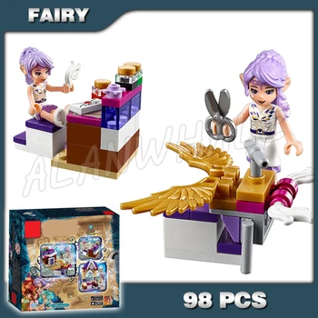 

98pcs Aira's Creative Workshop Drawer Wind Element 10408 Model Building Blocks Girls stand Brick Toys Compatible with Lago ELVES
