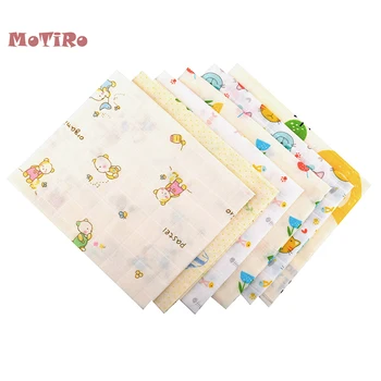 

MoTiRo,Half Meter,Cartoon Plain Cotton Double Layer Gauze Fabric For DIY/Sewing/Quilting Baby Bath Towel,Diapers,Bibs Material