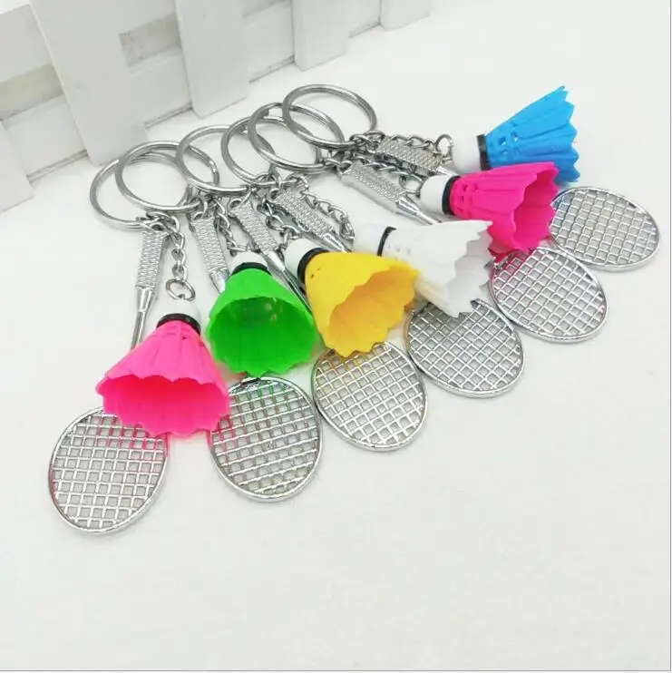 

Simulation tennis/golf/table tennis/badminton key ring unisex car Key Chains bag hanging students gifts pendant random 2pcs/lot