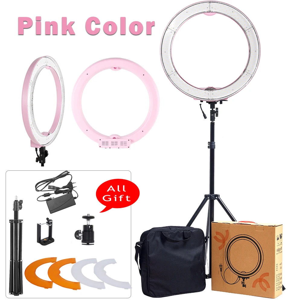 

18" Led Ring light Selfie with Lights Stand 5500K Dimmer Photography Photo Studio Phone Video Lamp Tripod for Dslr Vlog Camera