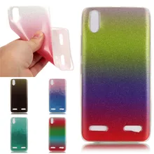 Gradient Glitter Phone Bag Cover for Lenovo A 6000 A 6010 Cute Phone Case Soft TPU Back Shell for Lenovo A6000 A6010 Back Shell