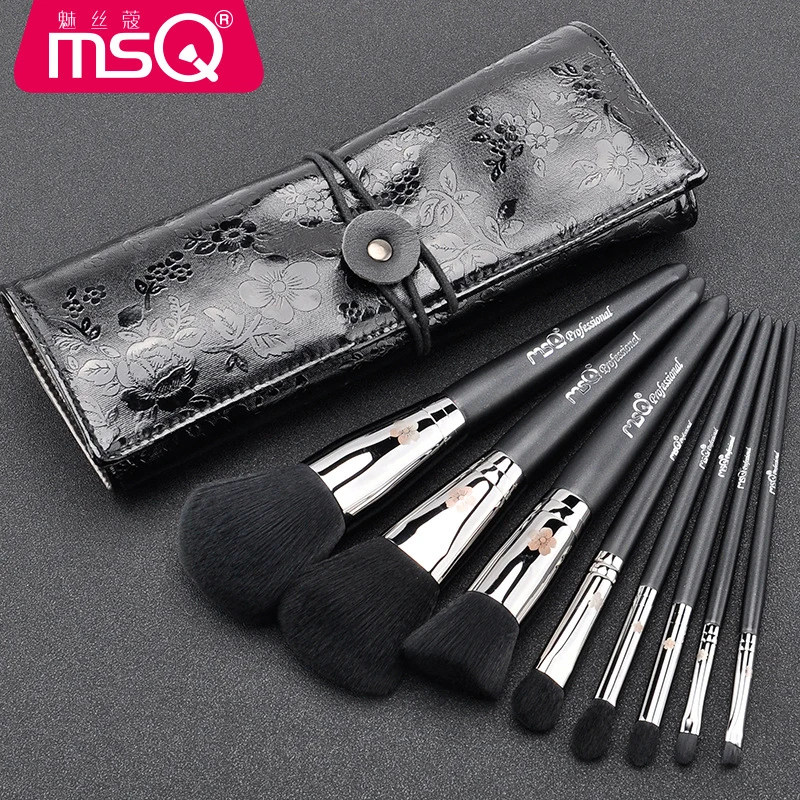 MSQ 8pcs/lot Contour Foundation Makeup brushes fingers grasp plastic handle brush Powder eye shadow eyebrow bronzer brushes