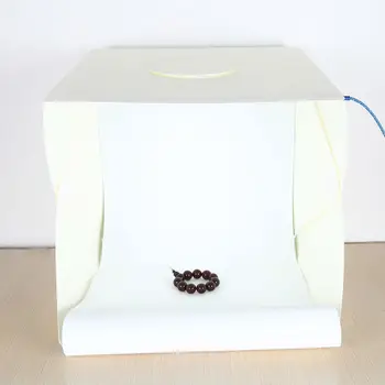 

Hot Large Folding Studio Diffuse Soft Box with LED Light Black White Background Photo Studio Accessories