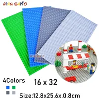 DIY Blocks Building Bricks Thin Baseplates 16X32 Educational Assemblage Construction Toys for Children Compatible With Brands 1