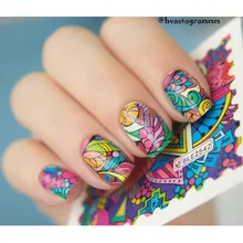 1 лист красочные наклейки для ногтей Водные Наклейки замок мечты переводные наклейки для ногтей# BLE2542