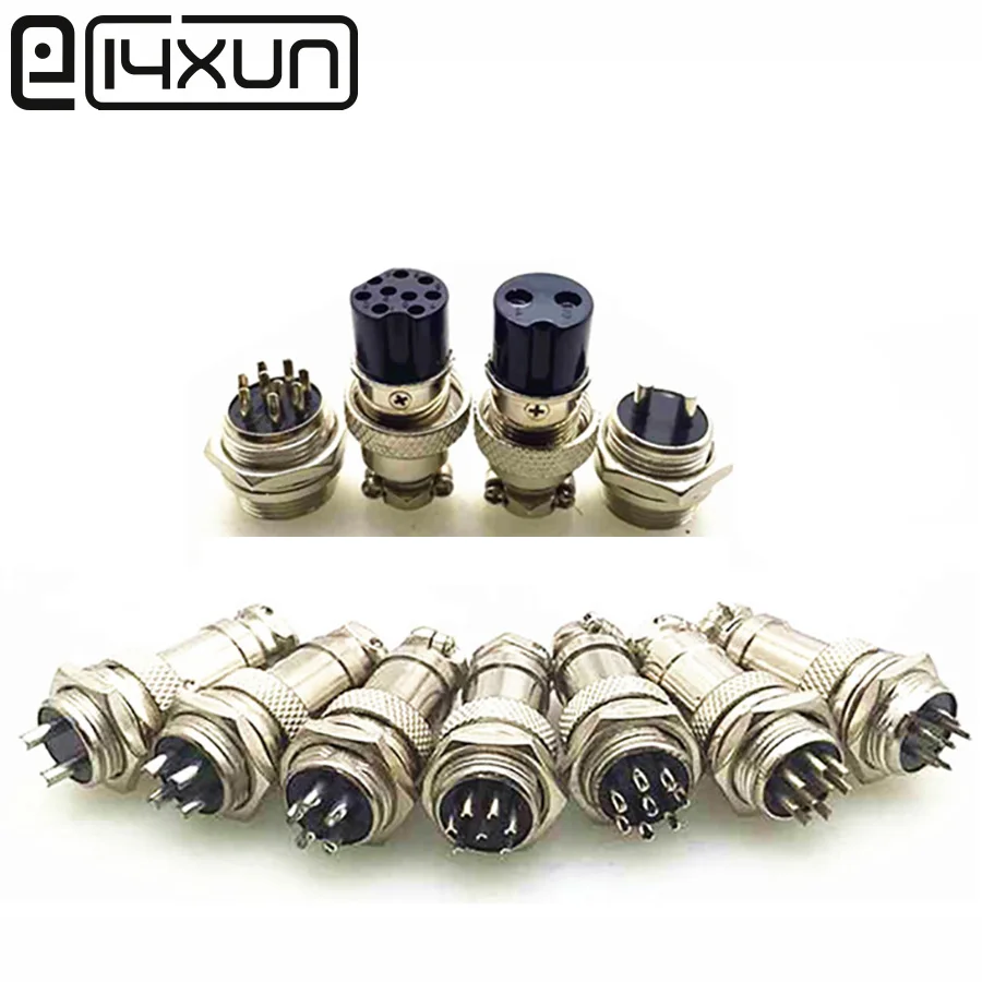 2 комплекта GX16 2/3/4/5/6/7/8/9/10Pin 16 мм Штекерный и гнездовой разъем для проводной панели