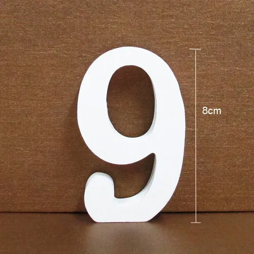 Chunky Wooden Numbers, Solid Oak Numbers, Freestanding Numbers