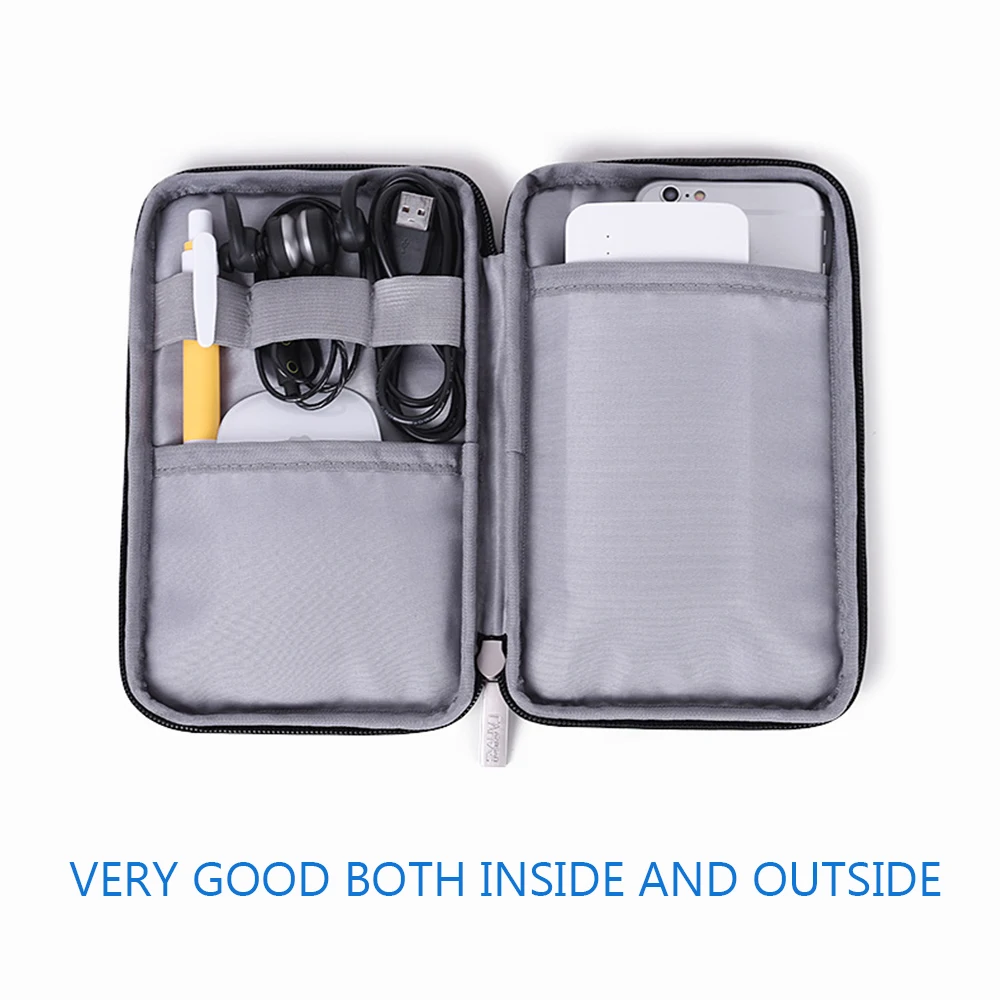

Portable USB Cable Earphone Organizer Large Capacity Digital Accessories Storage Bag Makeup Cover Travel Gadget Devices Pouch