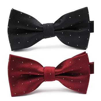 

High Quality 2017 New Men's Bow Tie Men Butterfly Business Wedding Neckties Bowtie Vestidos Gravata Borboleta Solid Black Red