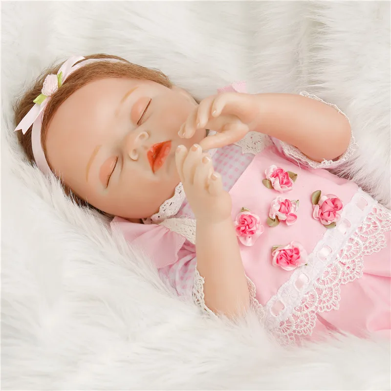 SanyDoll 22 дюймов 55 см горячая Распродажа твердые силиконовые reborn baby подарок для детей красивый прекрасный спальный кукла подарок к празднику