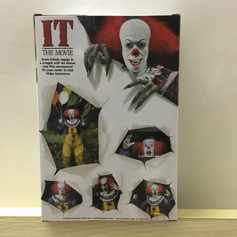 NECA IT Pennywise Джокер Стивен Кинг это клоун ПВХ Фигурки игрушки куклы для хэллоуина украшения подарок