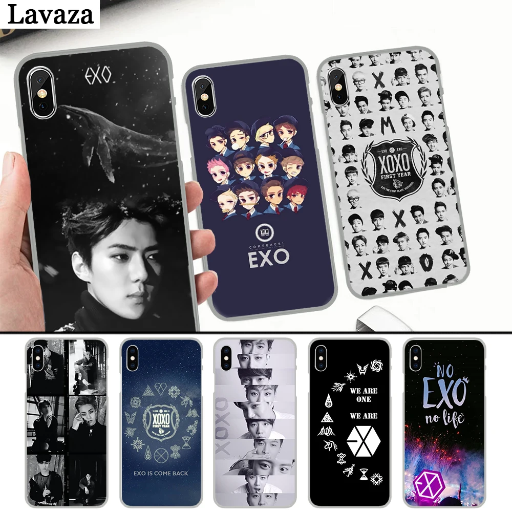 

Lavaza Kpop exo Lucky one Hard Case for iPhone 4 4S 5 5S 5C 6 6S 7 8 Plus X XS MAX XR