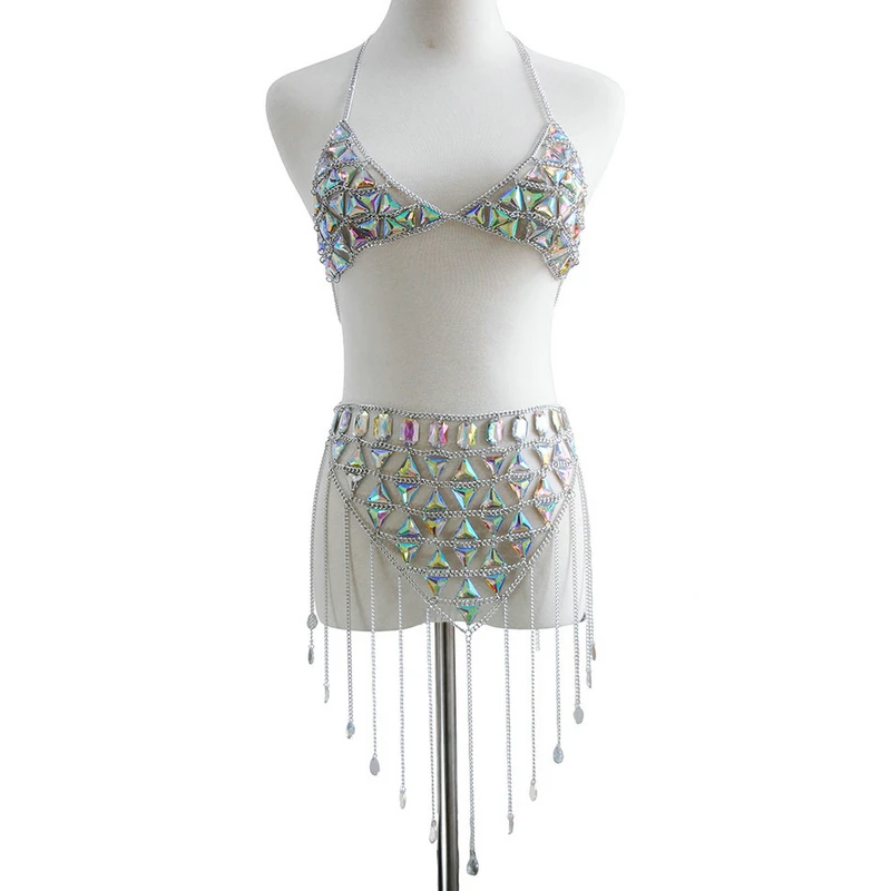 Strass corrente do corpo das mulheres 2020