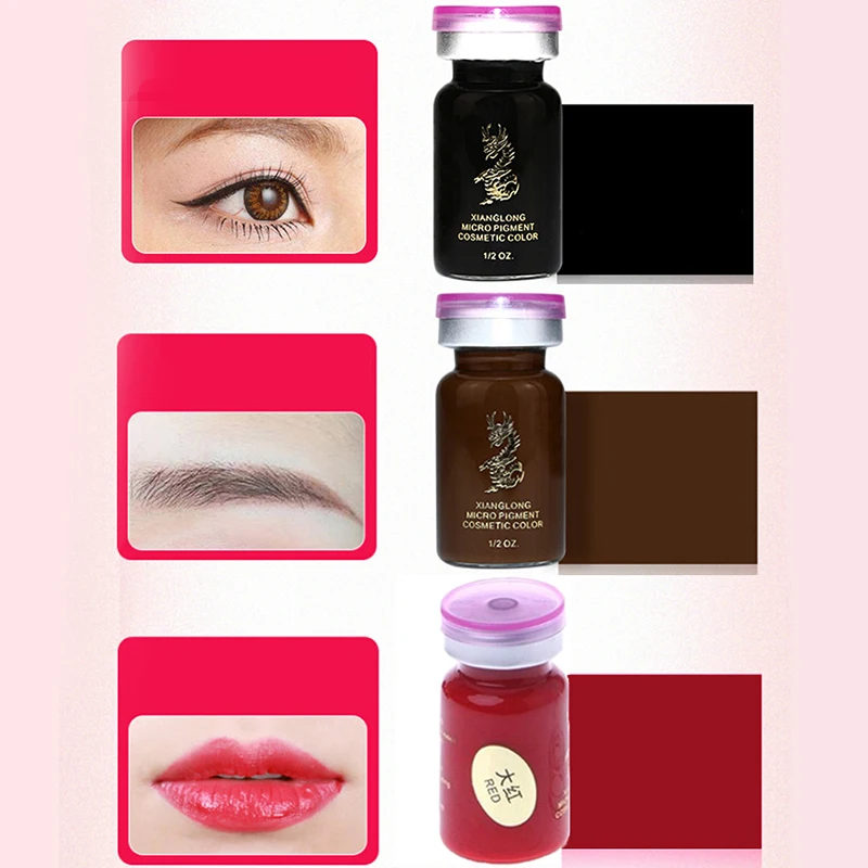 

6 Colors Permanent Makeup Eyebrow Professional Tattoo Ink Pigment Eyebrows Eyeliner Lips Ink Emulsions For Beginner