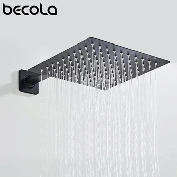BECOLA Black Chrome Square Rain
