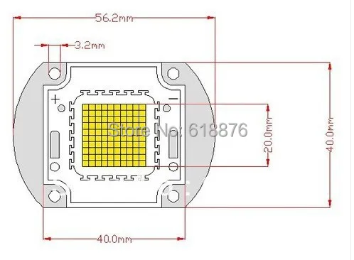 Светодиодсветодиодный SMD высокой мощности 50 Вт холодный белый свет 10000k 30 36 в для