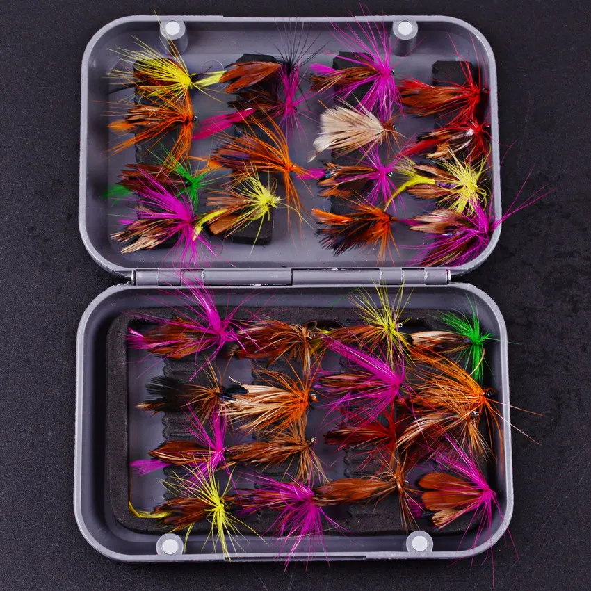 32pcs/sets Assorted Color Salmon Steelhead Fly Fishing Tube Flies Combo