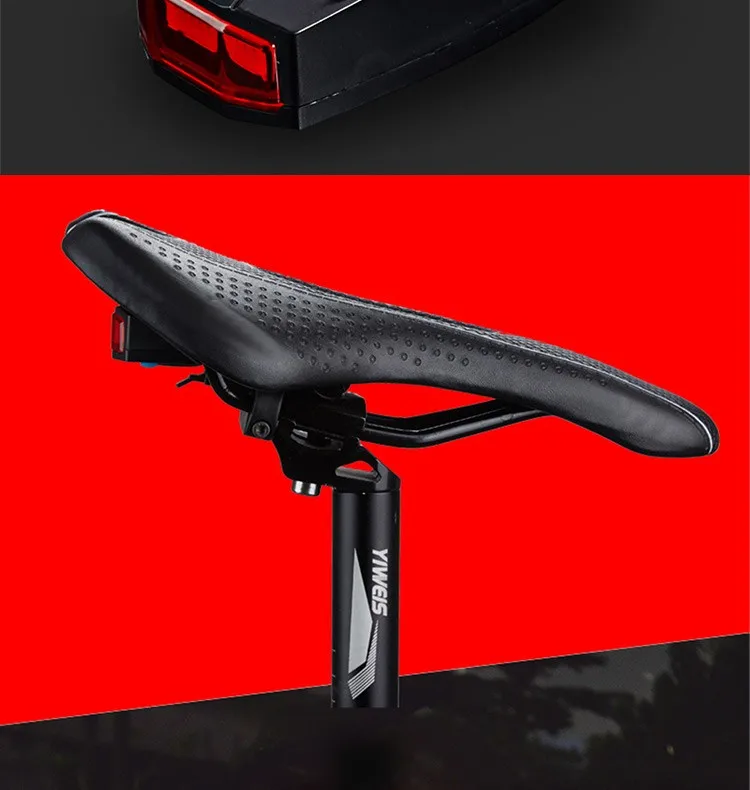 Top Rear Bike Light USB Sound Alarm MTB Tail Lights luz trasera bicicleta Back Saddle Lamp Seat Lights Cycling Rear Bicycle Light 17