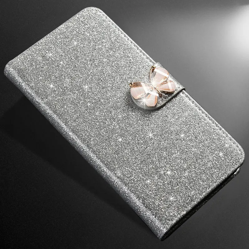 

ZOKTEEC Luxury New Hot Sale Fashion Sparkling Case For Huawei Y6 2018 Y6 Pro 2019 prime Cover Flip Book Wallet Design