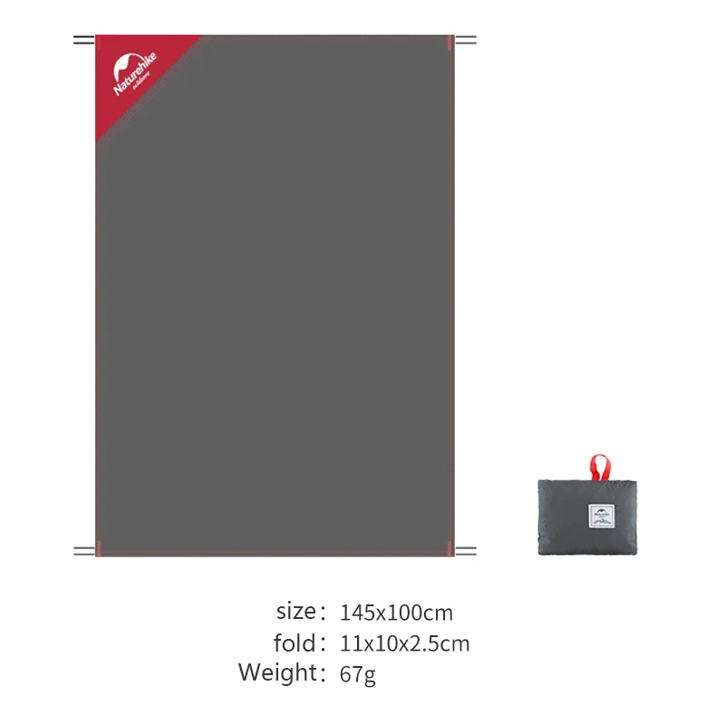 Naturehike открытый тент брезент Многофункциональный Сверхлегкий карманный отпечаток ноги Водонепроницаемый одеяло для пикника туристический коврик напольный коврик - Цвет: Gray M