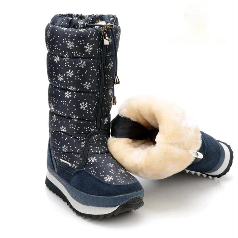 

SunNY Everest PU shoes woman winter plush Med-calf zip snow boots round toe high 3cm women boats 4colours waterproof 35-42 us11