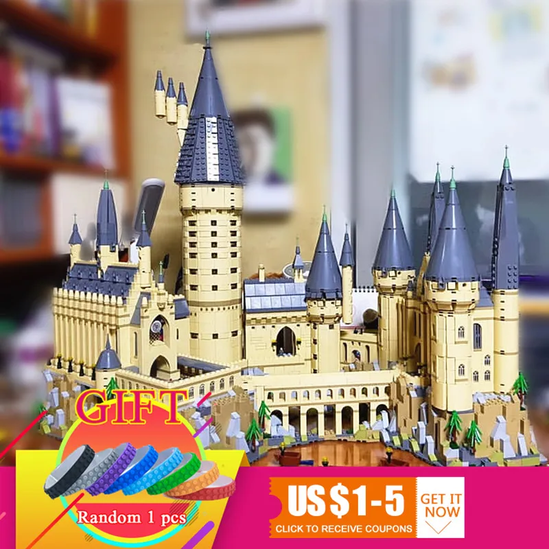 

16060 6742pcs Harry Magic Potter Hogwarts Castle School Building Blocks Bricks Compatible with 71043 Educational Toy Model lepin