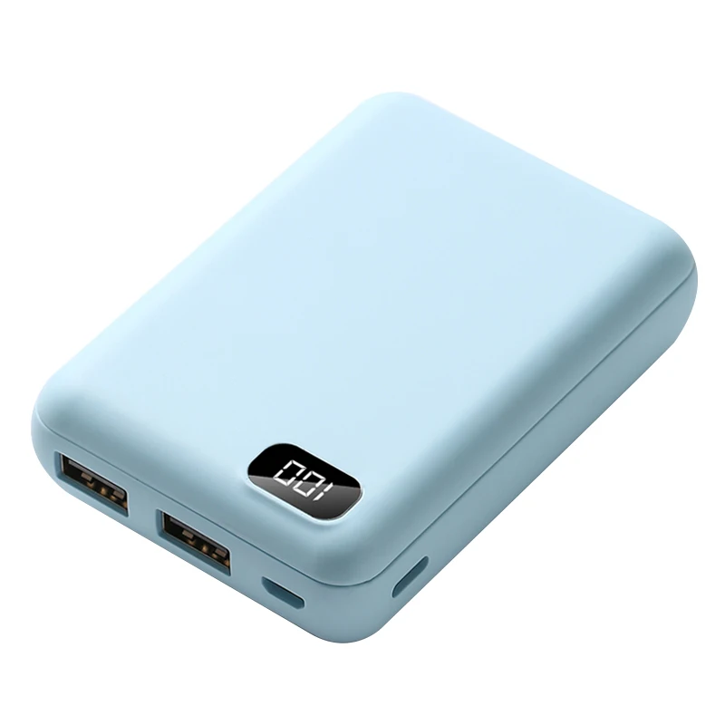 

For iPhone Xiaomi Mini Power Bank 10000mah Portable External Battery Poverbank LED Display Dual USB Power Bank for Samsung S7 S8