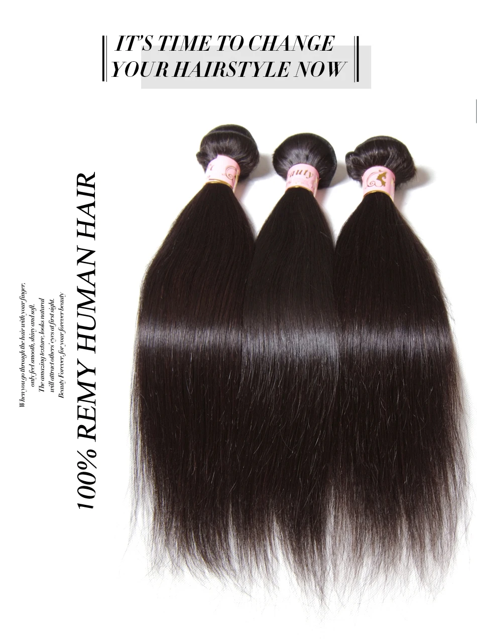 Красота навсегда бразильские волосы прямая завивка 3 пучка Remy человеческие волосы переплетения пучки натуральный цвет бесплатная доставка