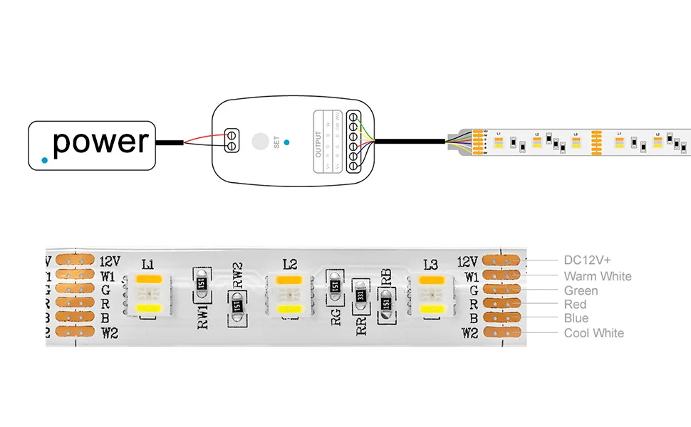 DC9~ 24 В WiFi светодиодный контроллер RGBW/RGB+ CCT 5 в 1 5050 RGBWW IOS/Android APP контроллер светильник RGBW контроллер полосы 5 каналов 15A