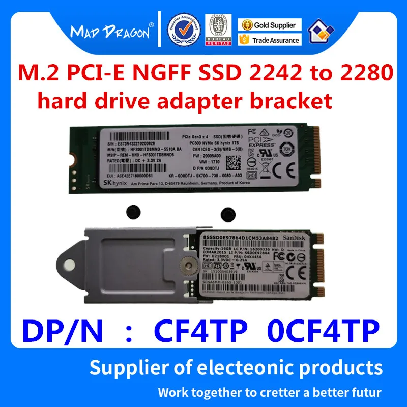 

MAD DRAGON Brand Transfer Metal Mounting Bracket for M.2 2242 Adapters 2280 SSD FOR Dell XPS 15 9550 9560 5510 5520 CF4TP 0CF4TP