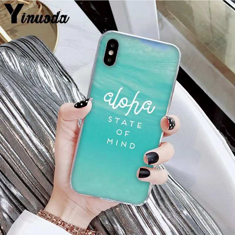 Yinuoda مرحبا هاواي ألوها DIY الفاخرة الراقية حامي حالة ل أبل فون 8 7 6 6 S زائد X XS ماكس 5 5 S SE XR الهواتف المحمولة