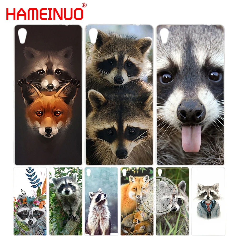 

HAMEINUO fashion Raccoon red panda fox Cover phone Case for sony xperia C6 XA1 XA ULTRA X XP L1 X compact XR/XZ/XZS PREMIUM