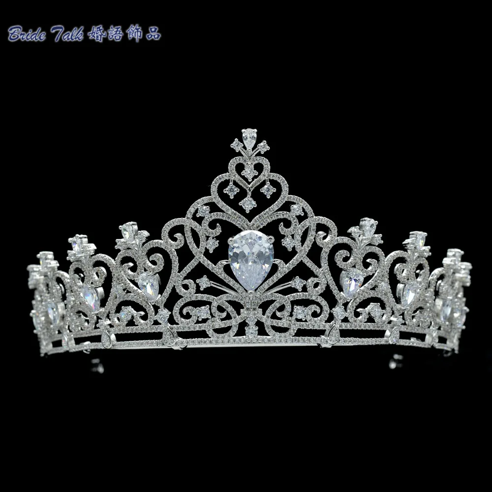 

Bridal Wedding Tiaras Full AAA CZ Crowns Pageant Hair Accessories Jewelry Birthday Party Headpiece TR15118