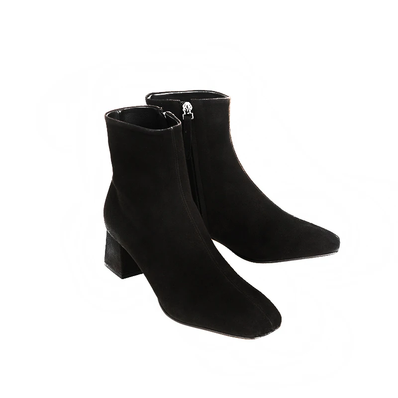 Ceny Prawdziwej skóry zamek plac toe wysokie obcasy kobiety kostki buty klub nocny moda buty party wakacje eleganckie buty zimowe L66