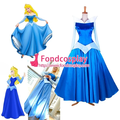 

The Princess Sleeping Beauty Aurora satin Dress Cosplay Costume Tailor-made[G1398]