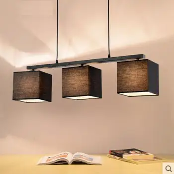 

Country style 3 Square Pendant Light dinner room Lamp Sitting Room Fashion House Lighting suspension lights