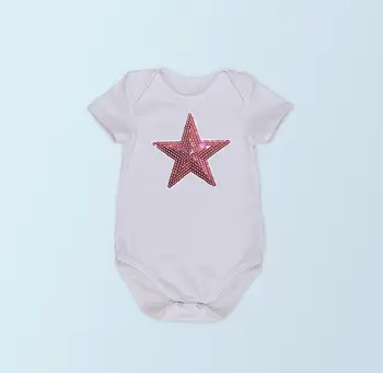 

1PC White Black Baby Girls' Outfit Sequin Star Baby Girl Romper Infant Newborn Girl Clothes 0-24months