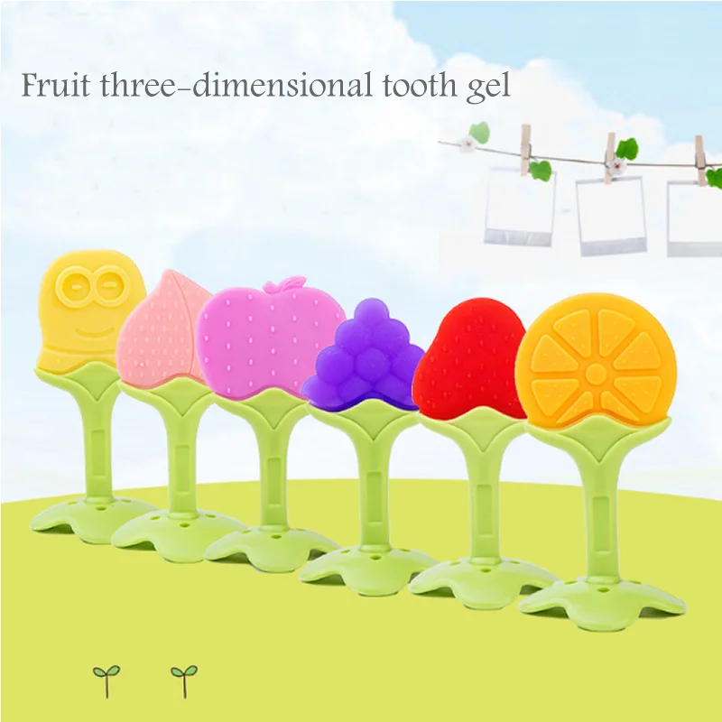Baby Teether Food Grade Silicone Fruit Shape Teething Toys Infant Chew Tooth | Мать и ребенок